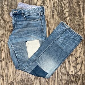 GAP Blue Boyfriend Jeans with Distressed Details